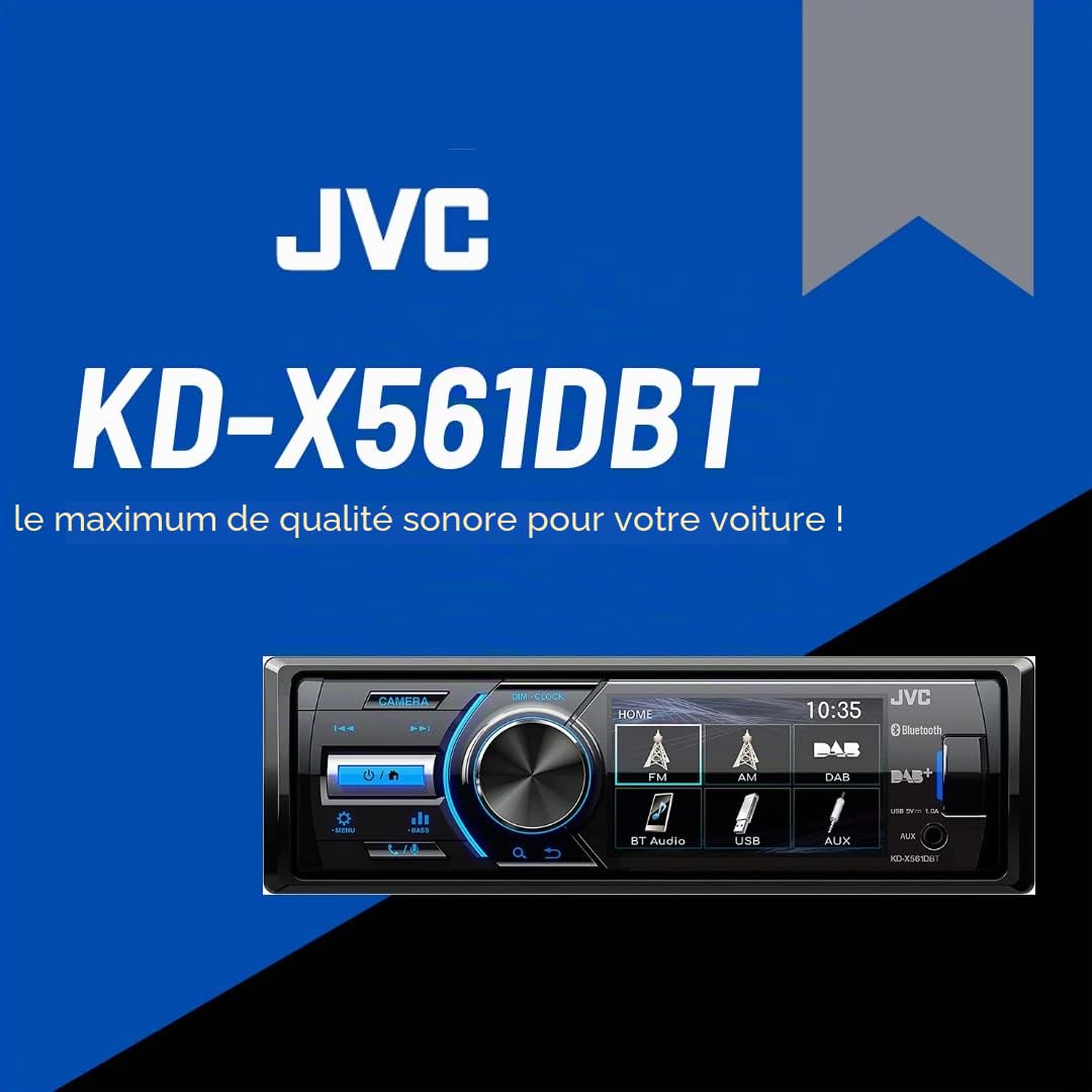 JVC KD-X561DBT Système multimédia Noir