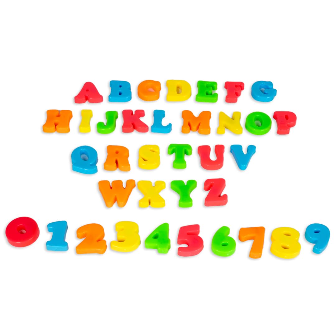 Avis Junior Magnetic ABCD Capital Letters & Numbers Fridge Magnets 36 Pcs Educational Learning Toys for Kids 1 + Year Old