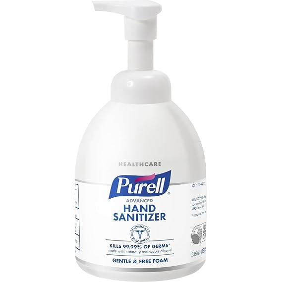 GOJO 579104 Instant Green Hand Sanitizer, Foam, 535mL, Clear