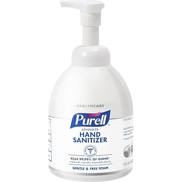 GOJO 579104 Instant Green Hand Sanitizer, Foam, 535mL, Clear