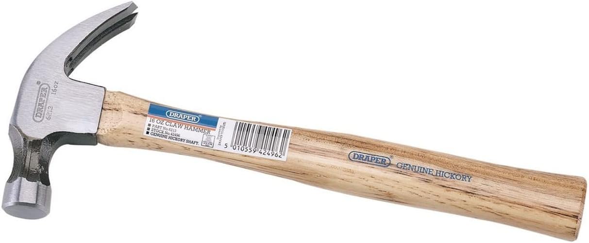 Draper 42503 Hickory Shaft Claw Hammer, 560g