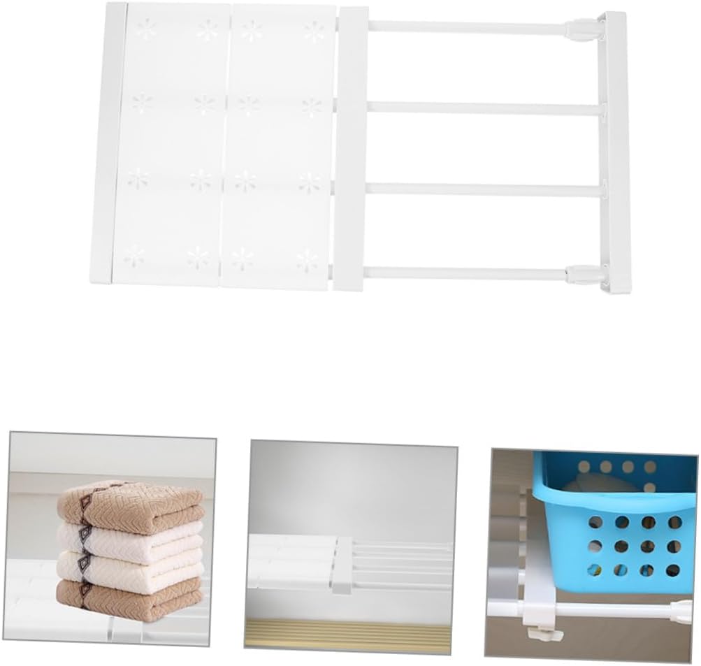 Cabilock 1set Expandable Closet Shelf Rack Tension Shelf Organizer Wardrobe Partition Rack Closet Shelving