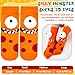 Jamntower Crazy Silly Funny Wacky Socks Monster Socks 3D Eyes Novelty Fashion Cartoon Fuzzy for Gifts, Party Costume(Red,S,Quirky)