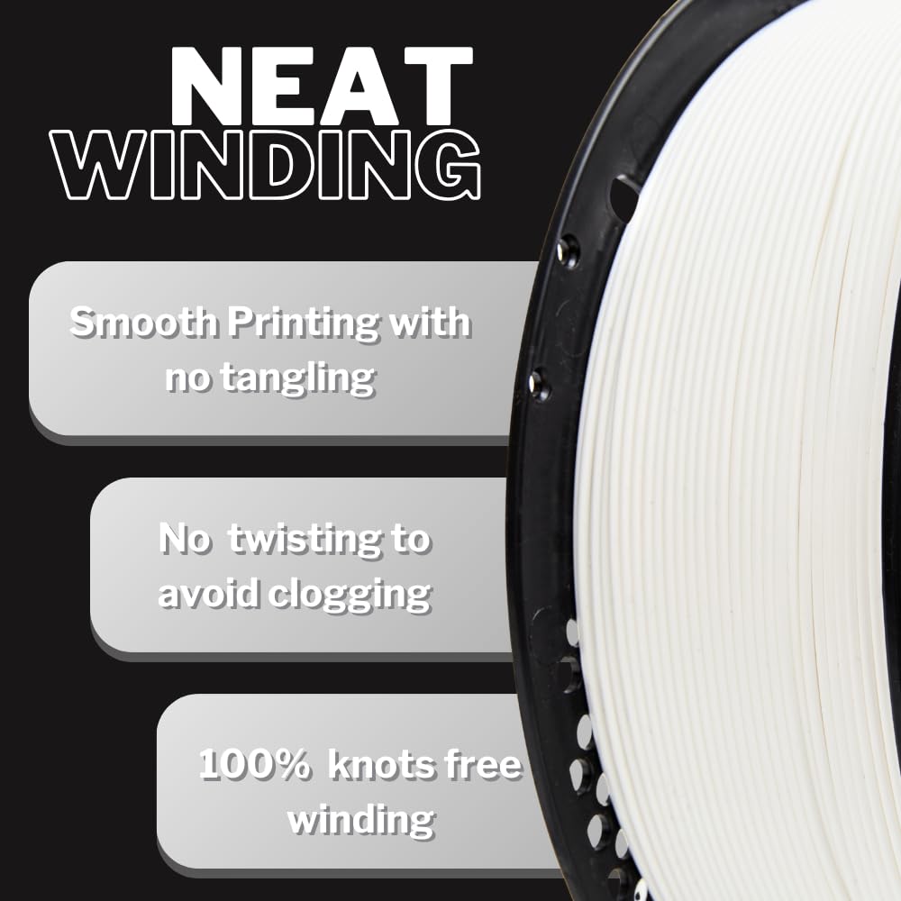 3DFILS - Filament PLA do druku 3D Neat Winding esFil PLA MAX: 1,75 mm, 1kg, biały