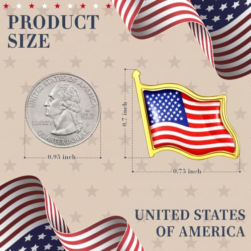 Image of Kigeli American Flag Lapel Pins, USA Patriotic Metal Badge 400 Pcs