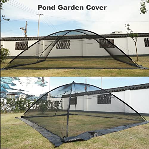 GROWNEER 13x17 Feet Crop Cage Plant Protection Tent Pond Netting Tent Dome Netting with 4 Ropes, 8 Stakes, Storage Bag, Fiberglass Poles , Suitable for Vegetables, Fruits, Flowers or Other Plants