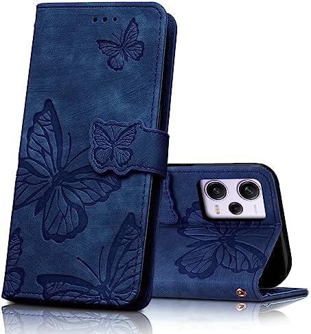 CXTcase Etui na telefon komórkowy Samsung Galaxy A54 5G, etui ochronne z klapką do Samsung Galaxy A54 5G, skóra poliuretanowa, magnetyczne motyle, skórzane etui do Samsung Galaxy A54 5G, czarne