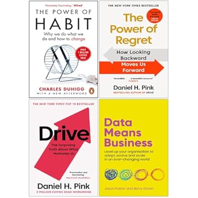 The Power of Habit, The Power of Regret, Drive & Data Means Business Collection 4 Books Set