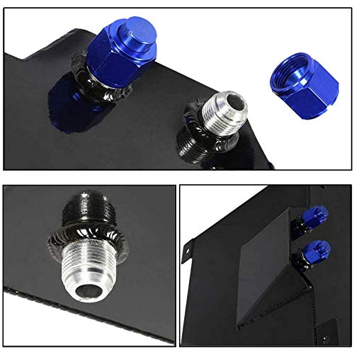 Waltyotur Fuel Cell Gas Tank Aluminum Tank+Level Sender +Fuel Line Kit 15 Gallon Black #TOP2
