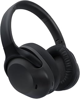 mooov 618323 ANC Bluetooth-Kopfhörer kabellos mit aktiver Geräuschreduzierung – integriertes Mikrofon für Anrufe – wiederaufladbar mit 30 Stunden Akkulaufzeit – Raum-Audioeffekt und Einstellungen am