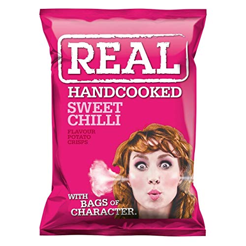 Real Crisps Hand Cooked Sweet Chilli Flavour 24 x 35g