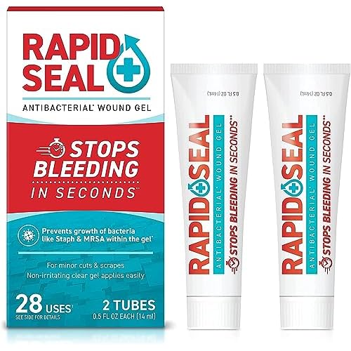 Wound Gel (2 Tubes) | Stops Bleeding in Seconds | Ideal for Cuts, Scrapes and Razor Nicks for Emergency First Aid Supplies