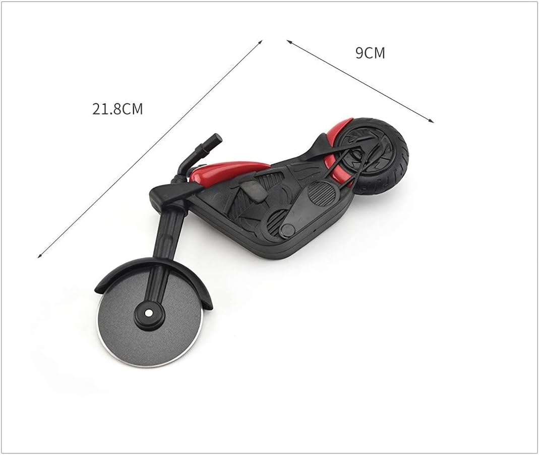 Motorcycle Pizza Cutter Premium Anti rust Stainless Steel pizza Slicer Sharp Blade Fit for Cutting Pizzas, Cakes, Waffles, Pancakes and More