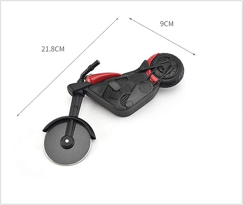 Miniatura 4 de Cortador de pizza de motocicleta de acero inoxidable antioxidante de alta calidad, cortador de pizza de hoja afilada para cortar pizzas, pasteles,