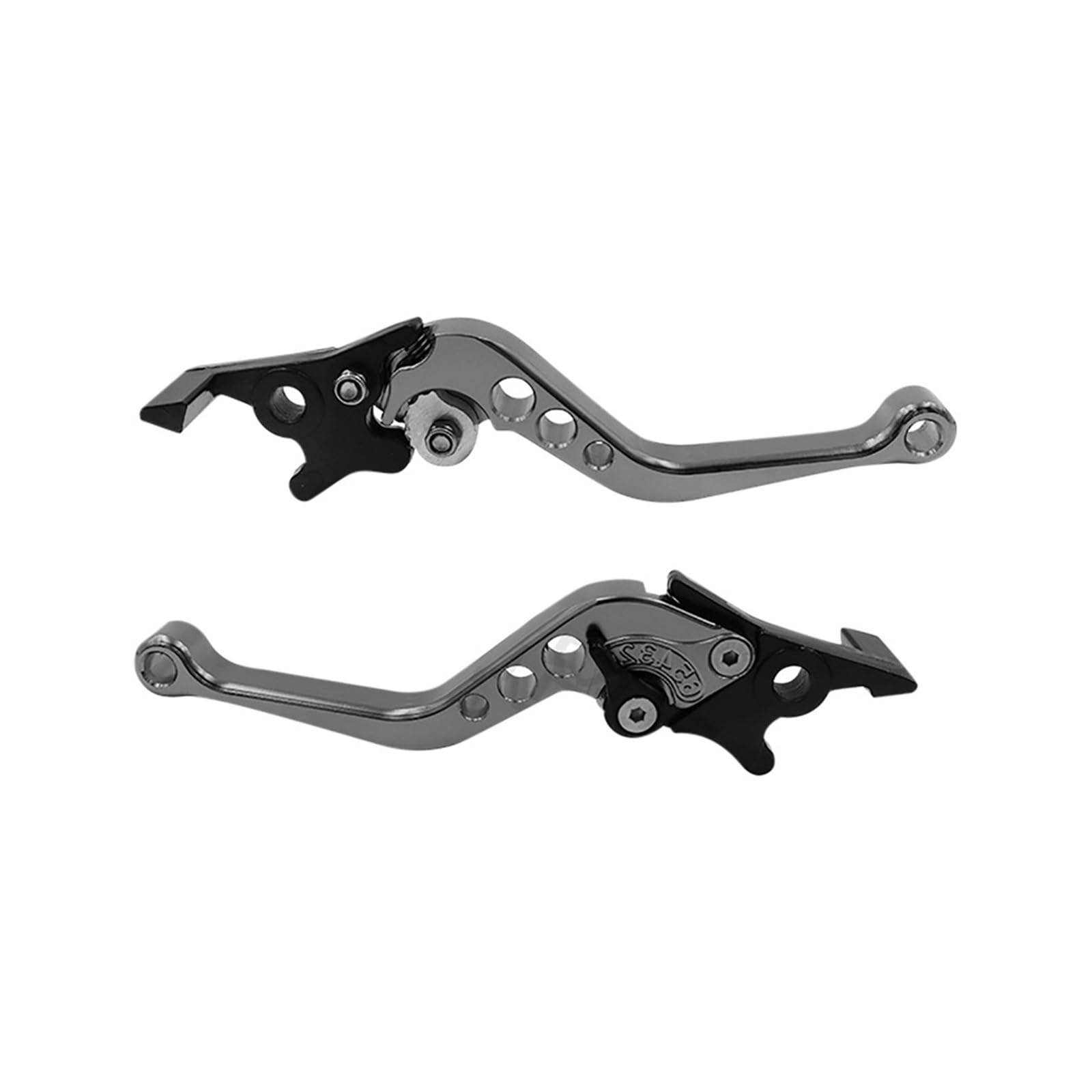 Ywqjiopm Titanium Color Motorcycle Brake Clutch Lever 2 Pcs Universal Motorcycle Brake Handle Adjustable Motorbike Modification Clutch Lever Handle