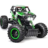 DOUBLE E 1:14 Scale Large Remote Control Car Monster Trucks with Head Lights, 4WD Off-Road All Terrain RC...
