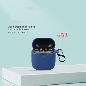 FTRONGRT Case Compatible with Oraimo FreePods Neo, Anti-Scratch, Shockproof, Silicone Case Compatible with Oraimo FreePods Neo Bluetooth Earphone.Navy Blue