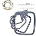Nurge Anthracite Small (No:2) Plastic Square Embroidery Hoop, Cross Stitch Hoops, Punch Needle Hoop , DIY Craft Sewing,ABS Plastic Embroidery Hoops