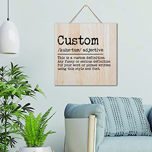 Décoration murale en bois Noun 30x30 cm citation pour salon