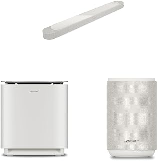 Bose Home Theater Set (1 Lifestyle Ultra Soundbar, 2 Lifestyle Ultra Speakers, & 1 Subwoofer) TrueSpatial Audio, Dolby Atmos, Deep Bass, AirPlay & Google Cast, White
