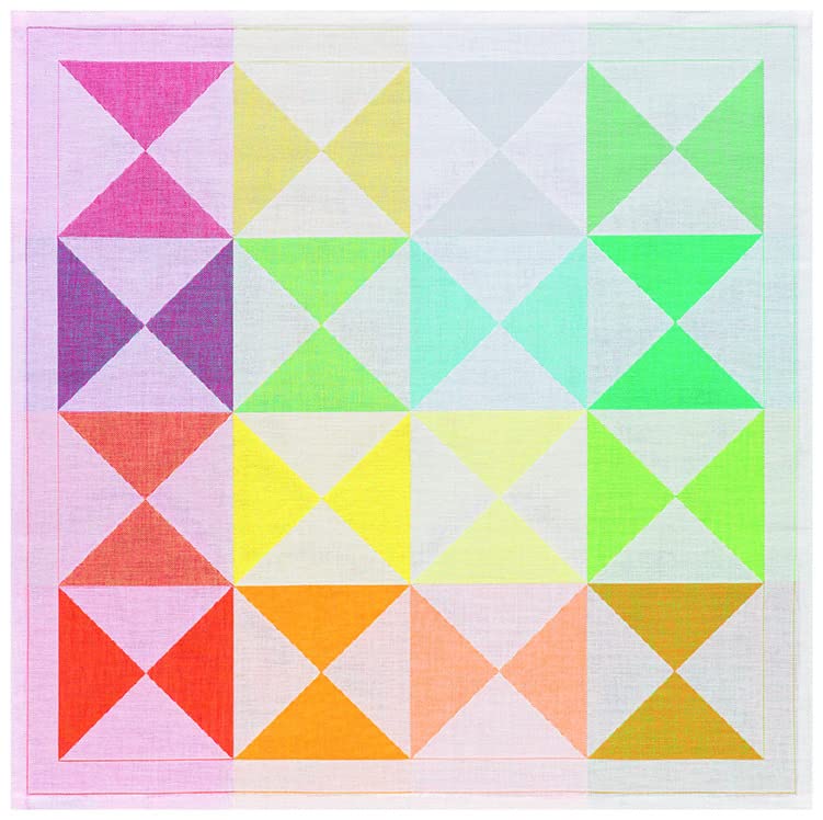 Le Jacquard Français Origami Multico 20003 Lot de 4 serviettes de table en coton 52 x 52 cm