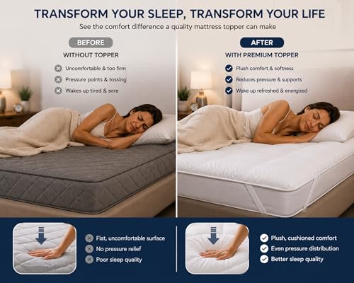 Gmtextiles Ii Ii Hotel Quality(Microlite) Micro Fiber Mattress Topper Thick 5 Cm, Box Stitched In, Anti Allergenic (King(150X200Cm)) - 7