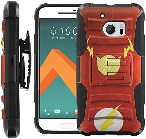 [HEROES 11] HTC 10 [COMBAT] Rugged Holster Combo Case Layer Hybrid [Defender Body] Hybrid Armor Kickstand Bumper Cover for [HTC 10 Case]