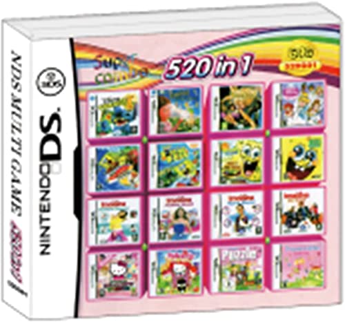 AODUN DS Video Game Cartridge Console Combo Multi-Card All Compilation Fit DS 3DS 2DS (Color: 520 in