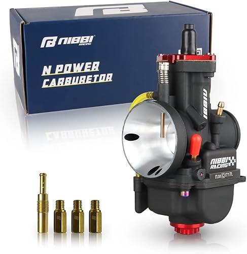 NIBBI Racing PWK - Carburador de 1.18 pulgadas (1.181 in) Carburador de rendimiento para motocicleta con chorros de carburador apto para Yamaha