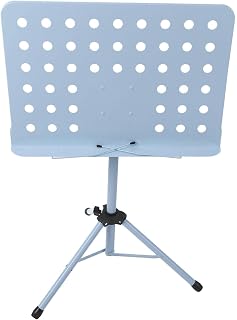 Qukaim Profional - Soporte para libros de música, portátil, plegable, ajustable, para guitarra, violín, color azul, ligero, ideal para músicos e intérpretes