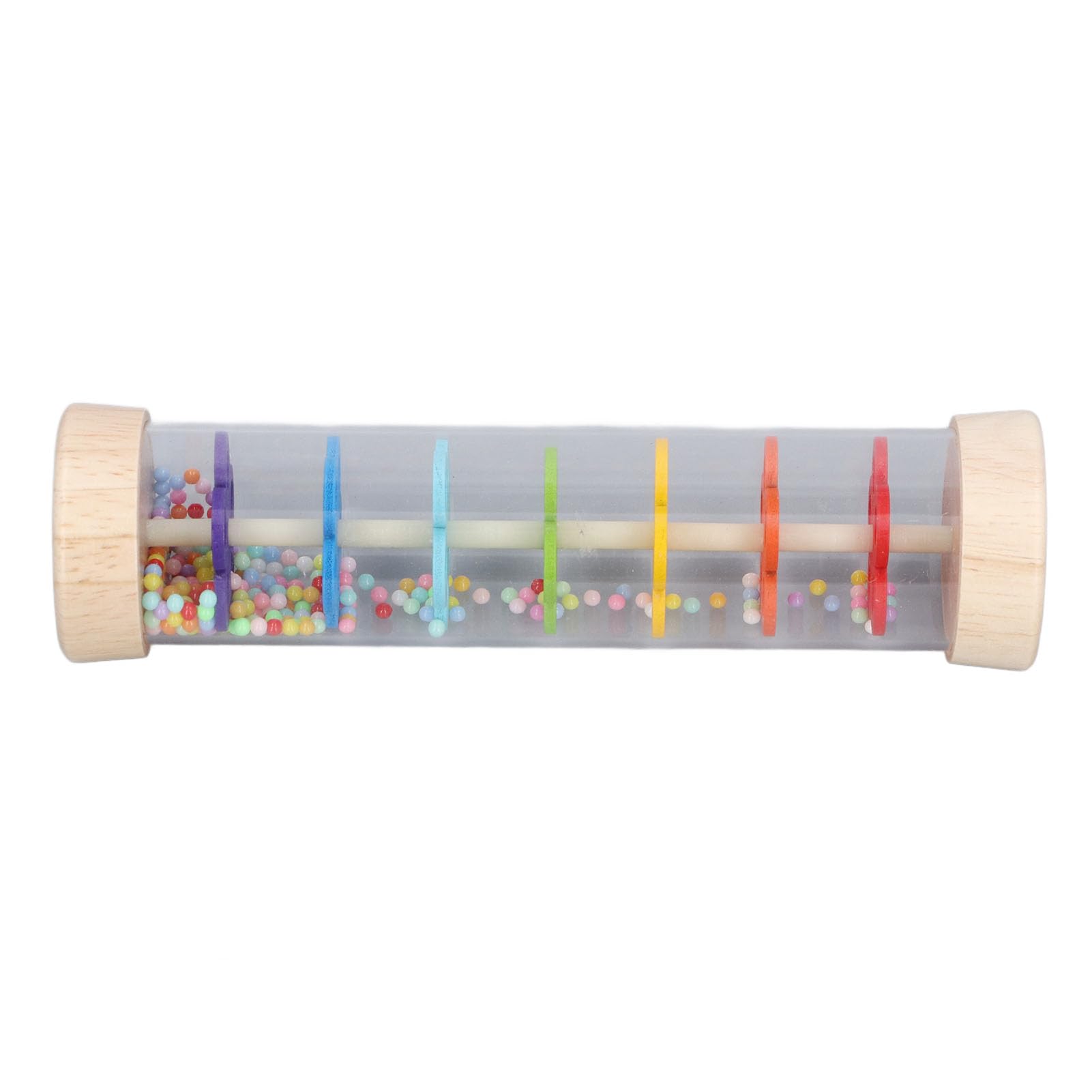 Wooden Rain Stick Toy Sensory Development Musical Toys Colorful Rattle Rainmaker Toy Babies Rattle Tube Rain Stick Shaker Music Sensory Auditory Instrument for Toddlers - Image 3