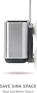 simplehuman Slim Sink Caddy Sponge Holder, Brushed Stainless Steel, Silver