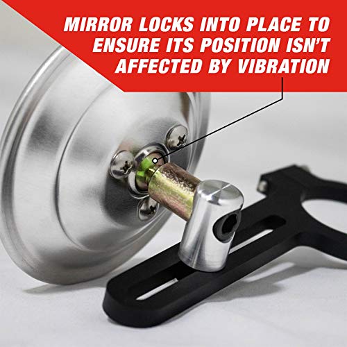 Longacre 52-22549 Spot Mirror, Clamp On, 1-1/2 Inch Roll Bar - Thumbnail 2