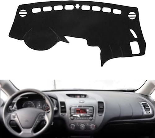 Compatible con Kia Forte Cerato 2014-2017 LHD, cubierta antideslizante para salpicadero, cubiertas interiores para salpicadero, accesorios de coche
