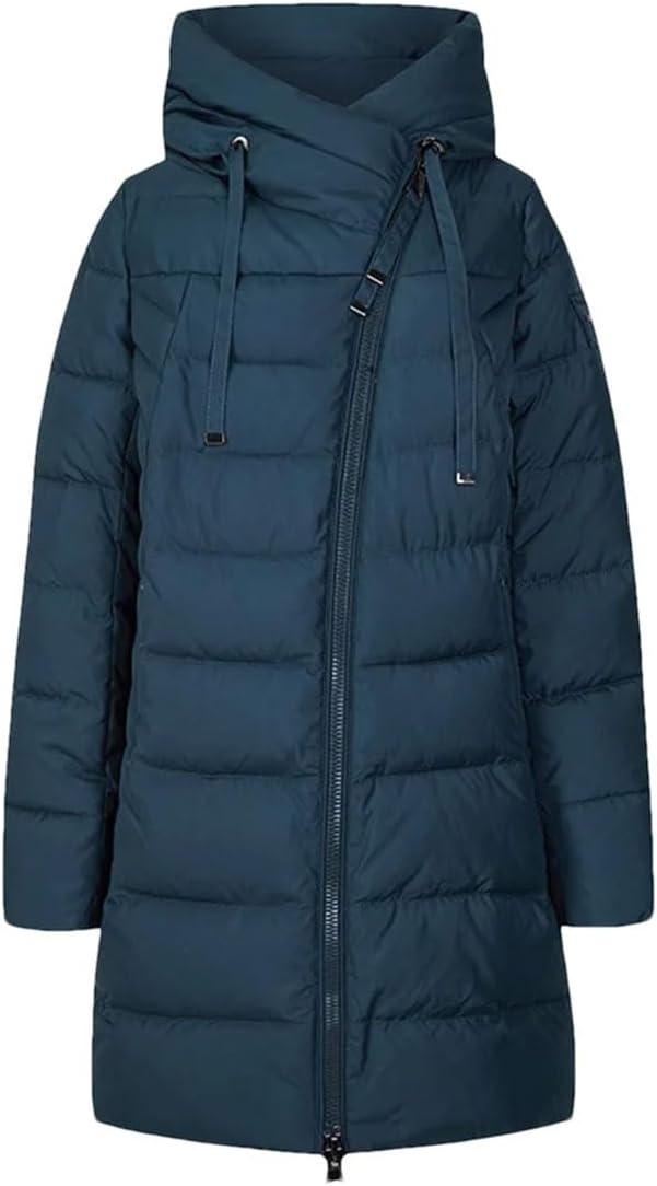 Women's Winter Long Down Thick Coat Hooded Parka Warm Down Jacket