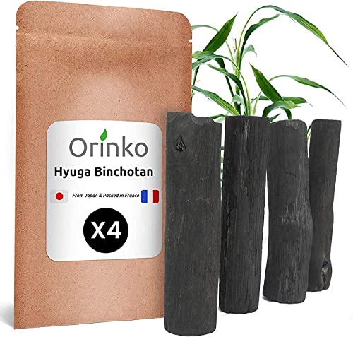 Orinko BINCHOTAN Japonés de Hyuga X4 (100 g, 25 g x 4) | Carbón Activado Binchotán Auténtico Tradicional de Japón (Miyazaki Pref.) para la Purificación de Agua en Jarra… Cover