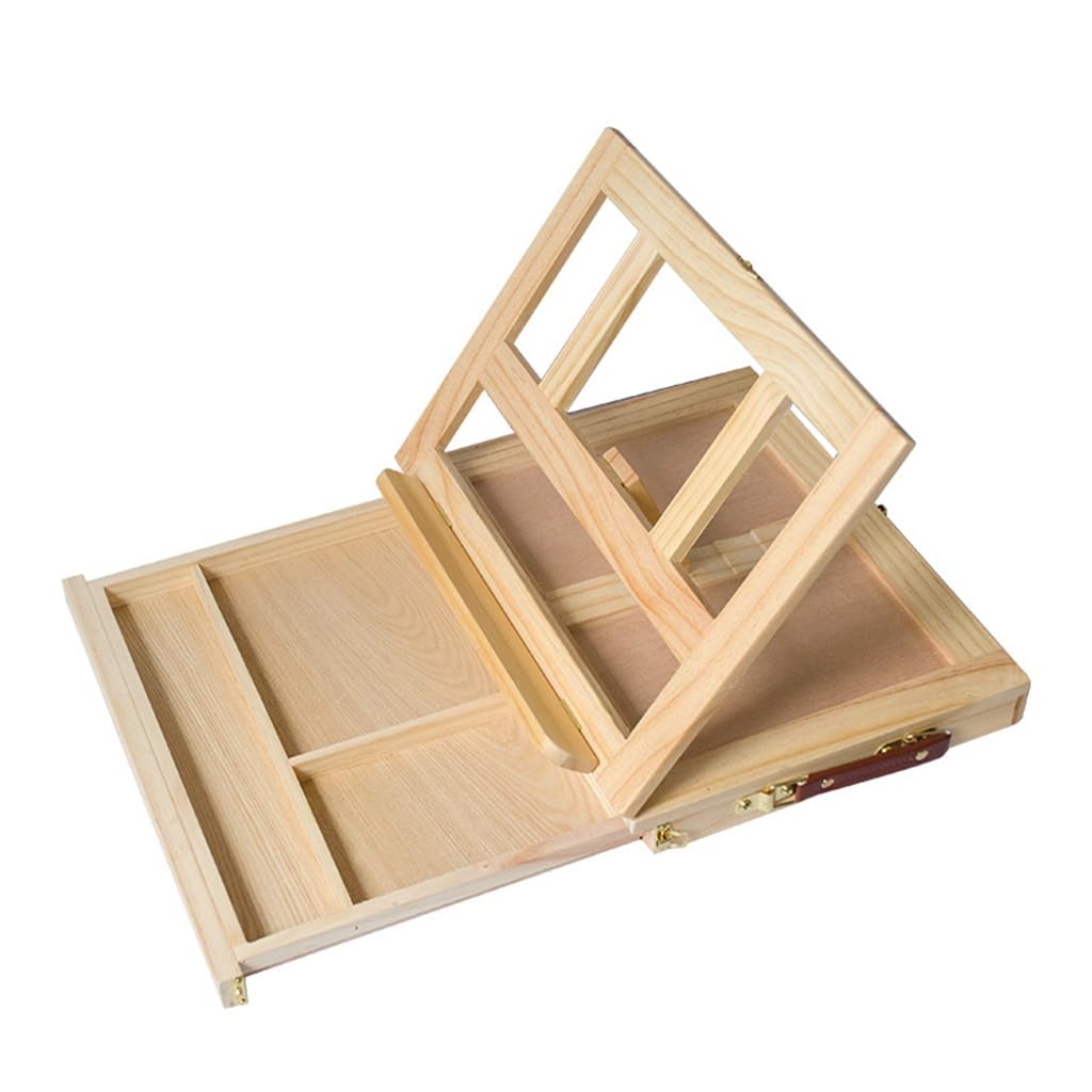 HADECOLL Sketch Desktop Drawer Pine Easel Folding Oil Painting Fe Box