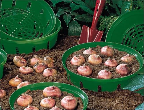 Image of Thompson & Morgan Bulb Basket for Easy Bulb Planting and Lifting Leaving No Stray Bulbs for Crocus Snowdrops Tulip & Daffodils 5 x Bulb Baskets