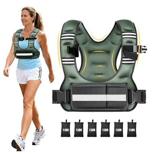 Image of Adjustable Weighted Vest for Women, 6-12lb U-Shaped Weight Vest for Walking