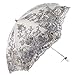 Honeystore Wedding Lace Sun UV Parasol 2 Folding 3D Flower Embroidery Umbrella H7207 Grey