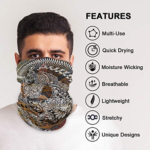 Headwear Bandana Vintage Horse Aztec Tribal Face Scarf Cover Mask Headband Neck Gaiter For Women Men Dust Sun Protection Balaclava #TOP4
