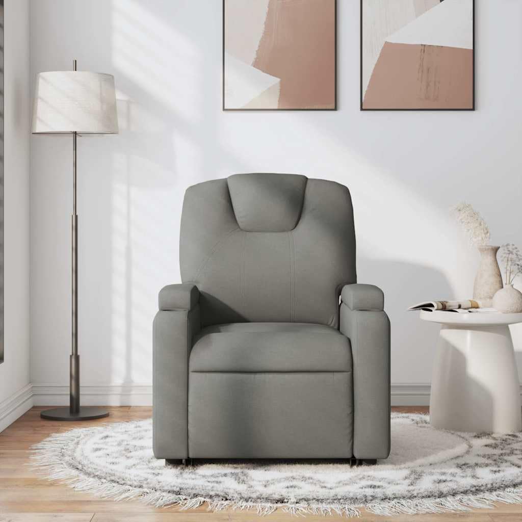 Sillón de masaje reclinable de tela gris oscuro,Sillas,Sillones-372378