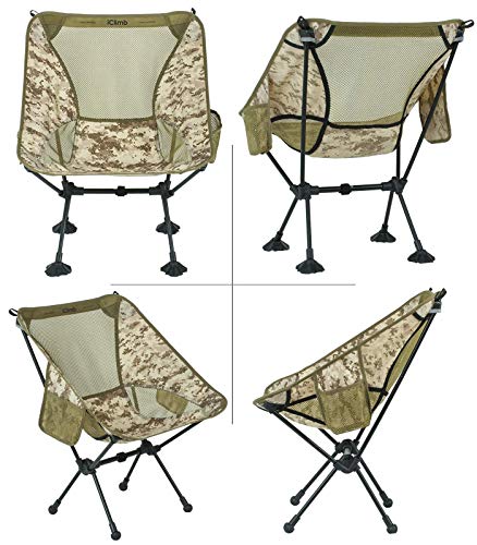 Iclimb 2 Folding Chair With Large Feet And 1 Extendable Table Xl With Lantern Hanger Bundle, Ultralight Compact For Adults Backpacking Camping Hiking #TOP4