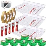 Dach-Innenausbau Set Premium XL 225 m² Dampfbremssystempaket mit 23 Teile Dampfsperrfolie Dampfbremsfolie Dampfbremse Dampfsperre Folienklebeband Folienkleber