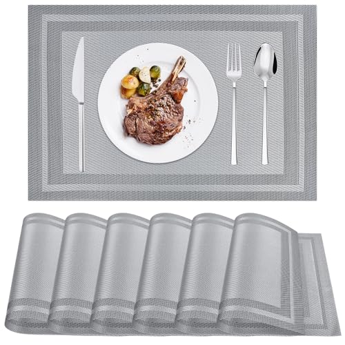 Place Mats,Table Placemats Set of 6,Non-Slip Washable Table Mats,...