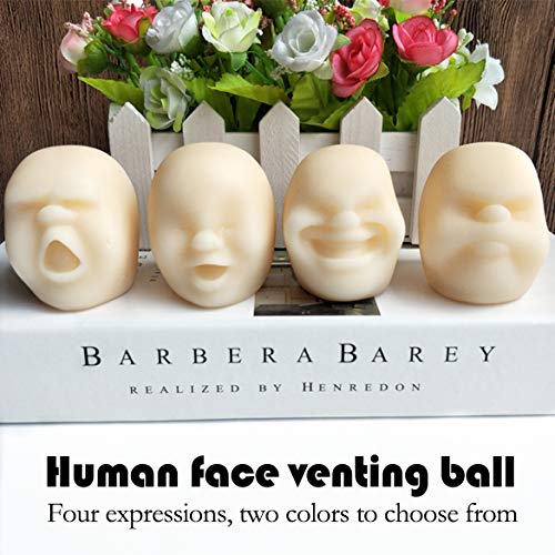 Funny Human Face Emotion Stretch Balls,Scented,Fidget Toys Stress Relief Squeeze Ball Stress Toys For Kids And Adults,Sensory Toys For Autism,Anxiety Relief,Heal Your Mood (White, Depressed) #TOP1