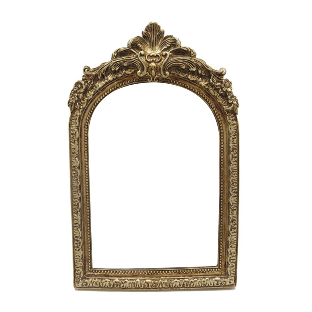 Cadre photo vintage en résine or sculpté 22x14.5 cm à poser ou suspendre