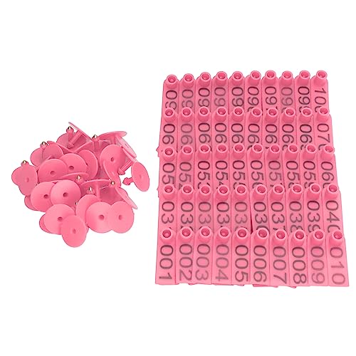 Miokycl 100 Conjuntos de Etiquetas de Orelha de Gado Numeradas, Cartão de Identificação de Gado Prec