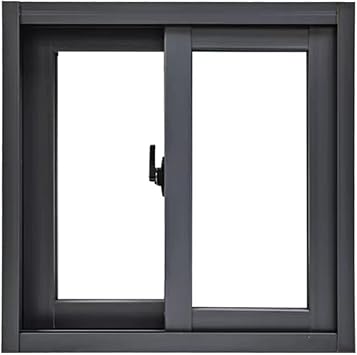 Aluminum Basement Window,Custom Sizes Flush Mount Slider Window with Double Pane Insulated Tempered Glass and Fiberglass Mesh Screen for Shed/Bathroom /SizeWxH 20x12in/50x30cm,ColorBlack