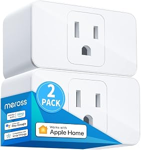 meross Smart Plug 2 Pack, 15A Smart Home WiFi Outlet Works with Apple HomeKit, Alexa and Google Home, 2.4GHz Wi-Fi Only, Remote Control & Timer Function, No Hub Required | Offline Local Control, Work with Smartthings / Google, ETL Certified for Home 
